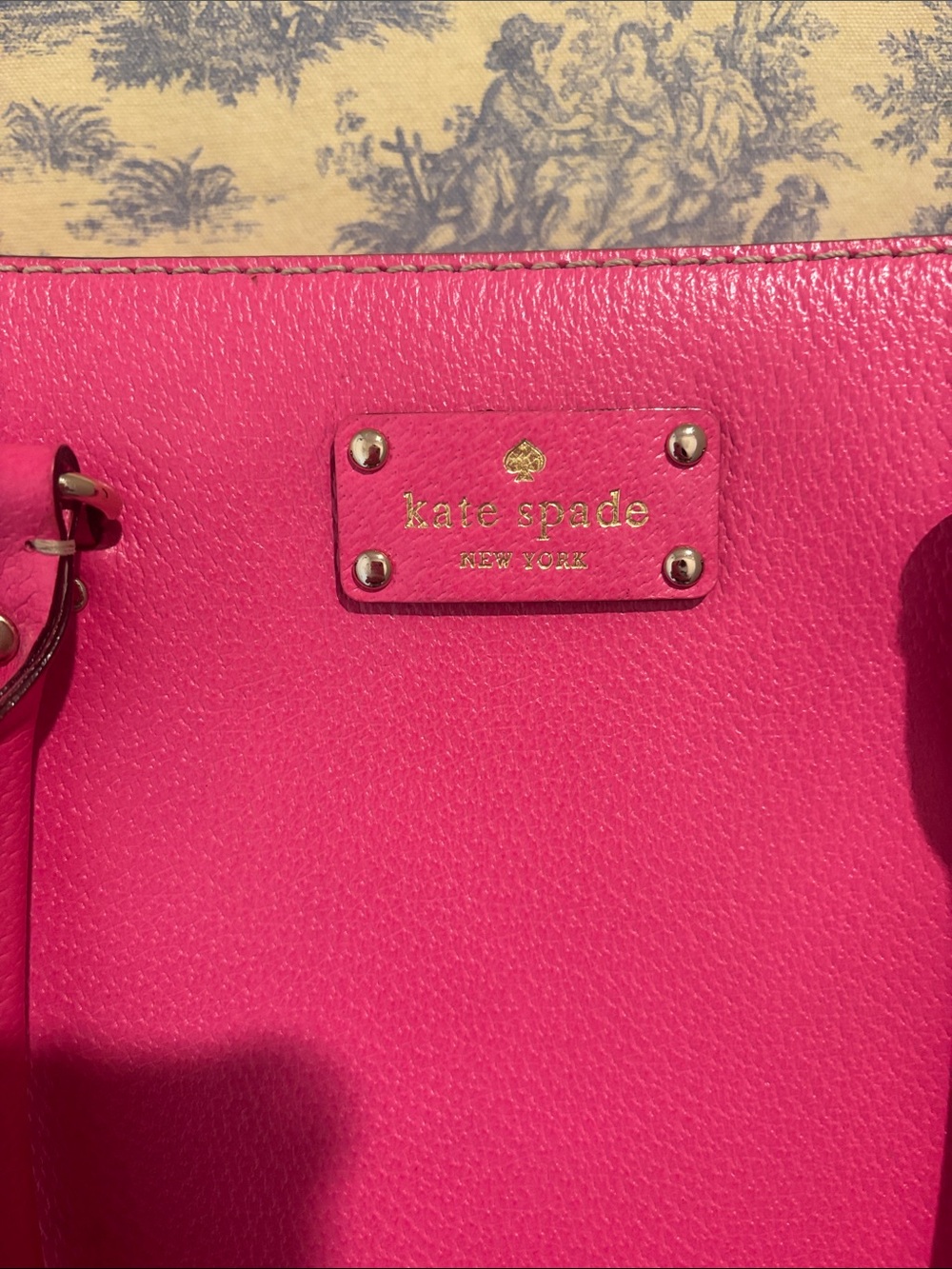 kate spade Hot Pink Pebbled Leather Tote - Picture 2 of 4